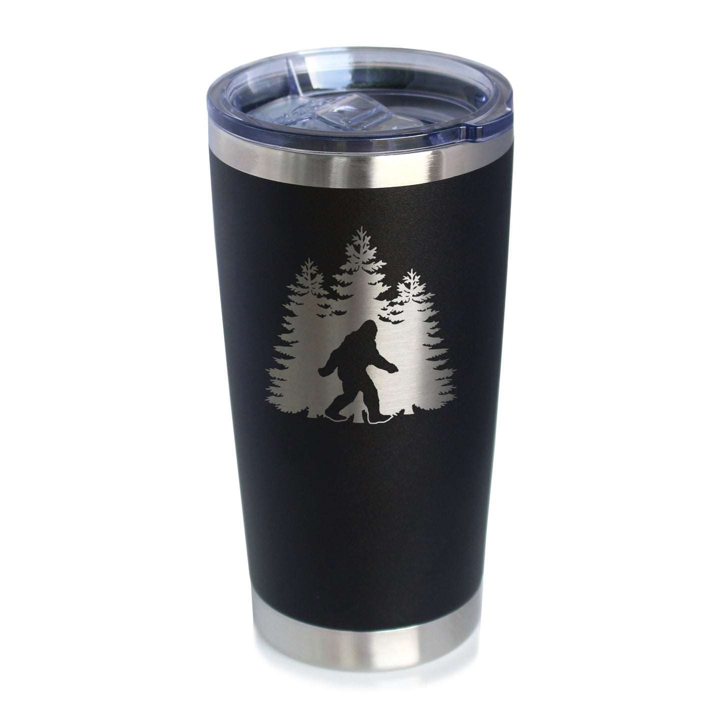 Bigfoot - Insulated Coffee Tumbler Cup with Sliding Lid - Stainless Steel Insulated Mug - Funny Bigfoot Gifts for Sasquatch Enthusiasts