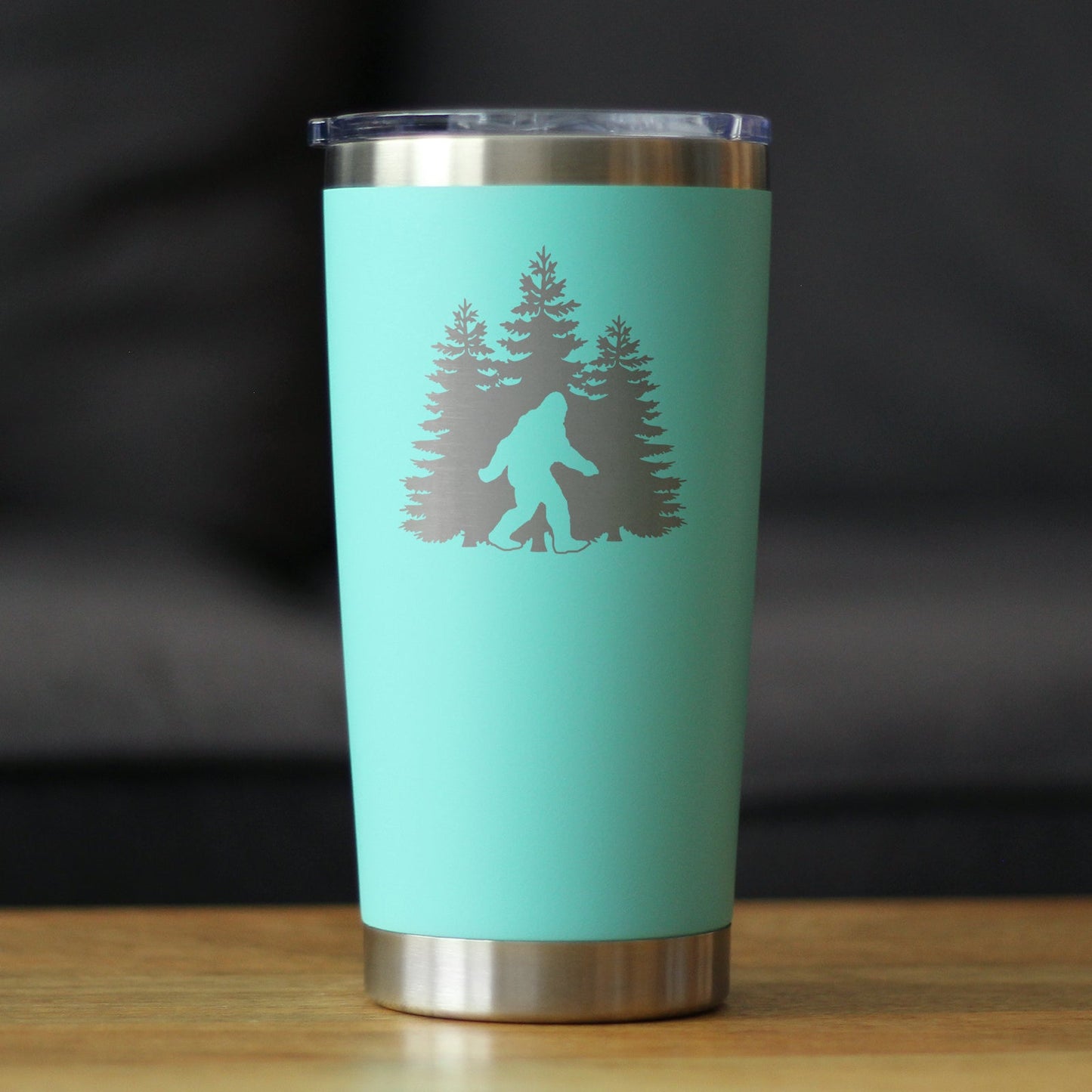 Bigfoot - Insulated Coffee Tumbler Cup with Sliding Lid - Stainless Steel Insulated Mug - Funny Bigfoot Gifts for Sasquatch Enthusiasts